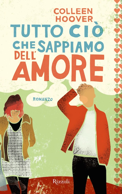 copertina del libro che illustra un ragazzo con giacca rossa e una ragazza con giacca marrone